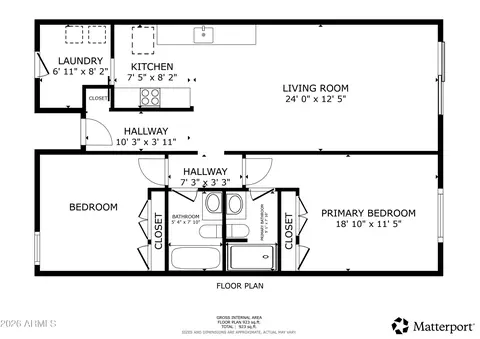 Floorplan - 5114 E Monte Vista Rd, Phoenix, AZ 85008 photo 1 of 1