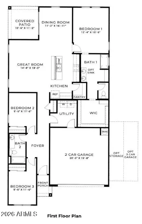 Floorplan - 18400 W Buckskin Trl, Wittmann, AZ 85361 photo 1 of 1