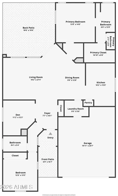 Floorplan - 4073 E Carob Dr, Gilbert, AZ 85298 photo 2 of 2