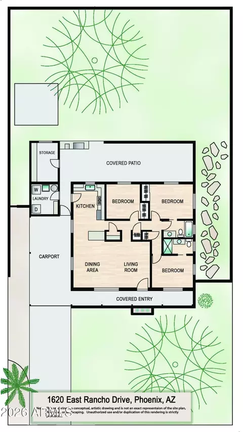 Floorplan - 1620 E Rancho Dr, Phoenix, AZ 85016 photo 1 of 1