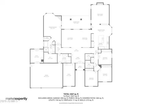 Floorplan - 370 S Equestrian Ct, Gilbert, AZ 85296 photo 1 of 2