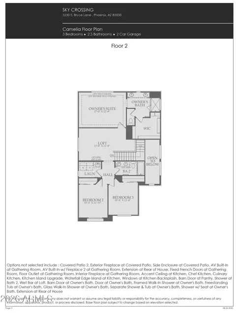 Floorplan - 2850 E Sands Dr, Phoenix, AZ 85050 photo 1 of 1