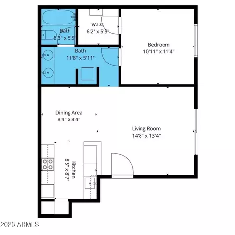 Floorplan - 2625 E Indian School Rd #227, Phoenix, AZ 85016 photo 1 of 1