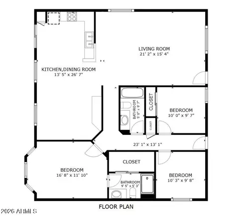 Floorplan - 1034 W 13th Ave, Apache Junction, AZ 85120 photo 1 of 1