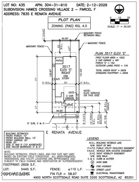 Floorplan - 7835 E Renata Ave, Mesa, AZ 85212 photo 2 of 2