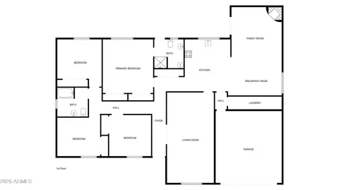 Floorplan - 2244 E Nicolet Ave, Phoenix, AZ 85020 photo 1 of 1