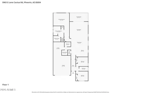 Floorplan - 5963 E Lone Cactus Rd, Phoenix, AZ 85054 photo 1 of 1
