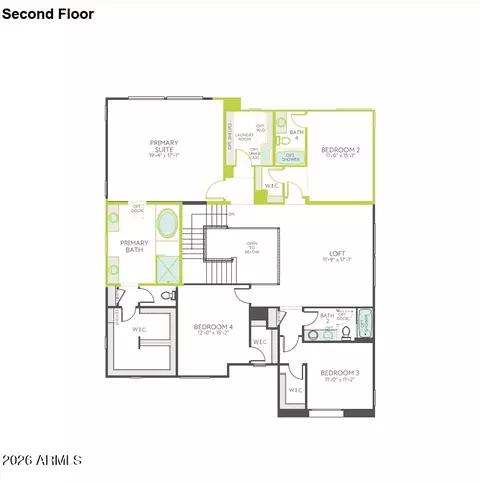 Floorplan - 1325 E Narrowleaf Dr, Gilbert, AZ 85298 photo 2 of 2