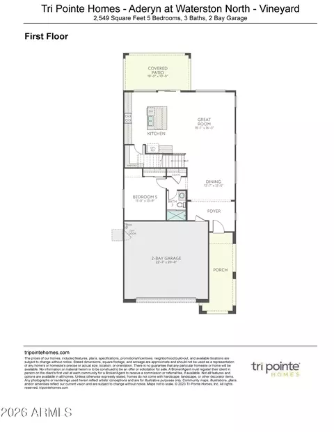 Floorplan - 1452 E Narrowleaf Ct, Gilbert, AZ 85298 photo 1 of 2