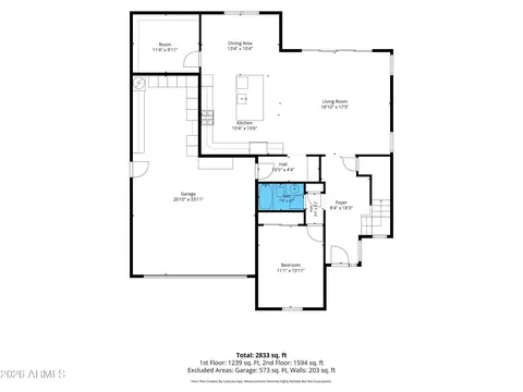 Floorplan - 3503 E Boot Track Trl, Gilbert, AZ 85296 photo 3 of 4