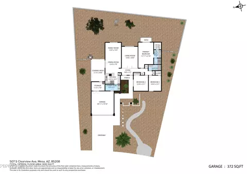 Floorplan - 507 S Clearview Ave, Mesa, AZ 85208 photo 1 of 1