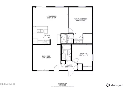 Floorplan - 1822 E Kings Ave, Phoenix, AZ 85022 photo 1 of 1