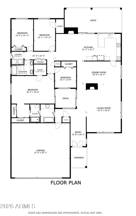 Floorplan - 52 W Thunderbird Rd, Phoenix, AZ 85023 photo 1 of 1