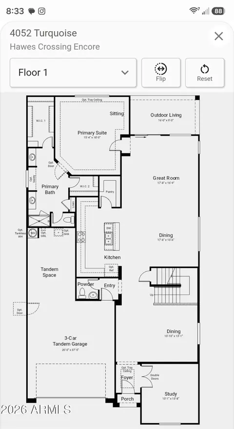 Floorplan - 7835 E Quartet Ave, Mesa, AZ 85212 photo 1 of 2