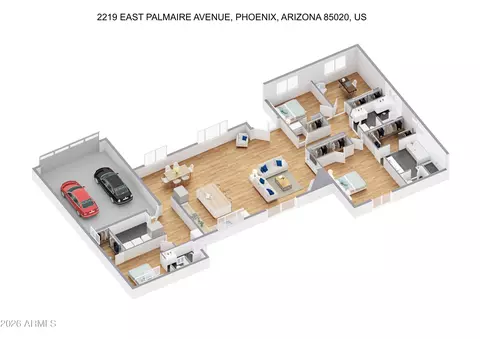 Floorplan - 2219 E Palmaire Ave, Phoenix, AZ 85020 photo 2 of 2