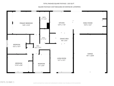 Floorplan - 11446 N 39th Dr, Phoenix, AZ 85029 photo 1 of 1