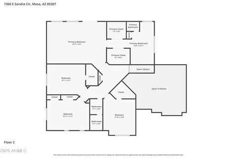 Floorplan - 7360 E Sandia Cir, Mesa, AZ 85207 photo 2 of 3