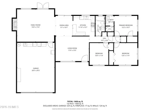 Floorplan - 3506 E Fairmount Ave, Phoenix, AZ 85018 photo 1 of 1