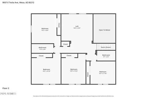 Floorplan - 9937 E Tesla Ave, Mesa, AZ 85212 photo 1 of 1
