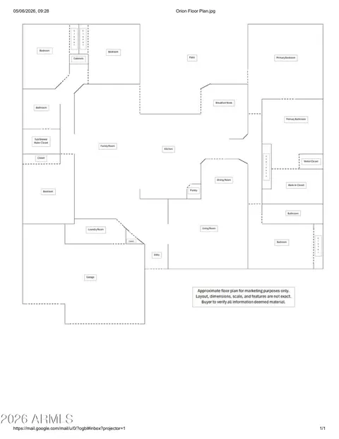 Floorplan - 6448 E Orion St, Mesa, AZ 85215 photo 1 of 1