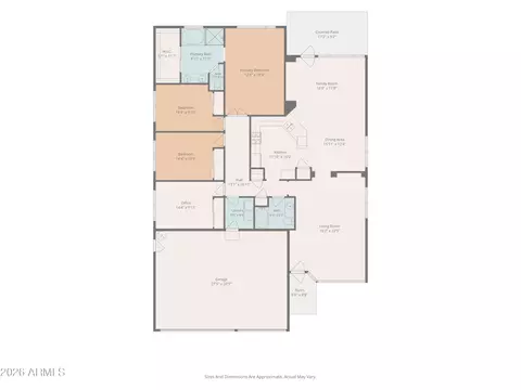 Floorplan - 672 N Bridlegate Dr, Gilbert, AZ 85234 photo 2 of 2