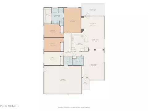 Floorplan - 672 N Bridlegate Dr, Gilbert, AZ 85234 photo 1 of 2