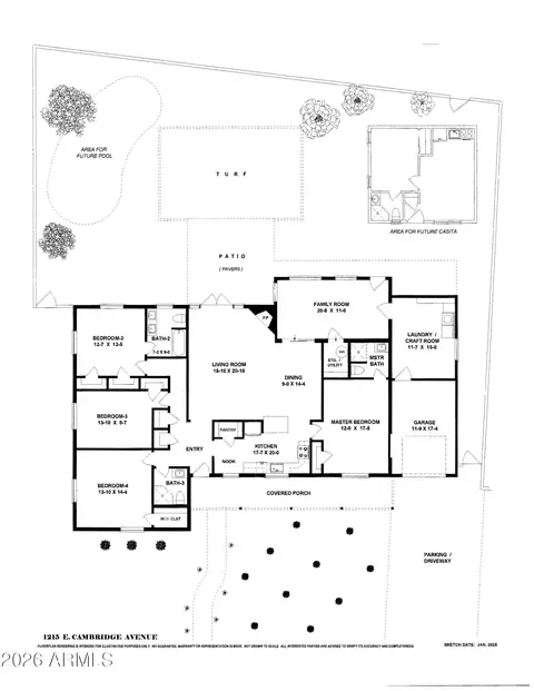 Floorplan - 1215 E Cambridge Ave, Phoenix, AZ 85006 photo 1 of 2