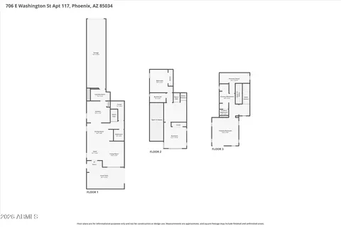 Floorplan - 706 E Washington St #117, Phoenix, AZ 85034 photo 1 of 4