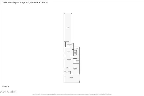 Floorplan - 706 E Washington St #117, Phoenix, AZ 85034 photo 2 of 4