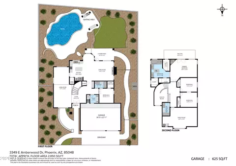 Floorplan - 3349 E Amberwood Dr, Phoenix, AZ 85048 photo 1 of 2