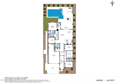 Floorplan - 2235 E Isaiah Ave, Gilbert, AZ 85298 photo 1 of 2
