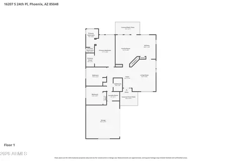 Floorplan - 16207 S 24th Pl, Phoenix, AZ 85048 photo 1 of 1