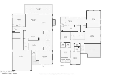 Floorplan - 2939 E Pinto Dr, Gilbert, AZ 85296 photo 1 of 1