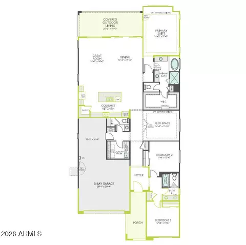 Floorplan - 1466 E Coconino Way, Gilbert, AZ 85298 photo 1 of 1