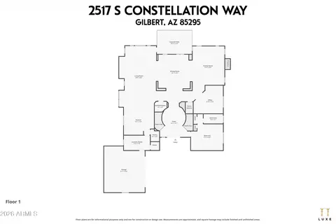 Floorplan - 2517 S Constellation Way, Gilbert, AZ 85295 photo 2 of 2