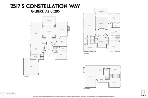 Floorplan - 2517 S Constellation Way, Gilbert, AZ 85295 photo 1 of 2