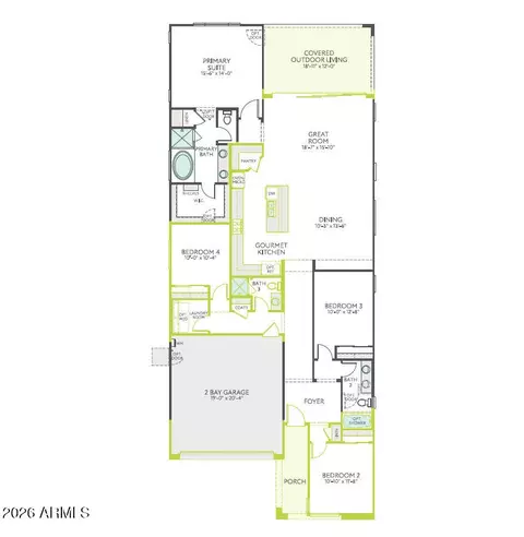 Floorplan - 1450 E Coconino Way, Gilbert, AZ 85298 photo 1 of 1