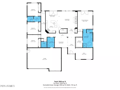 Floorplan - 4349 E Fairbrook Cir, Mesa, AZ 85205 photo 1 of 2