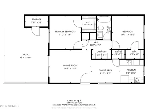Floorplan - 1006 E Redfield Rd, Tempe, AZ 85283 photo 1 of 1