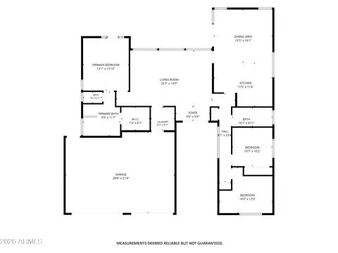 Floorplan - 1050 W Cooley Dr, Gilbert, AZ 85233 photo 1 of 1