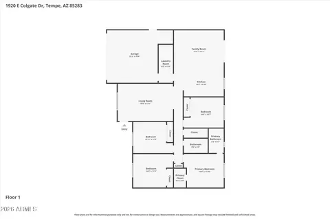 Floorplan - 1920 E Colgate Dr, Tempe, AZ 85283 photo 1 of 2