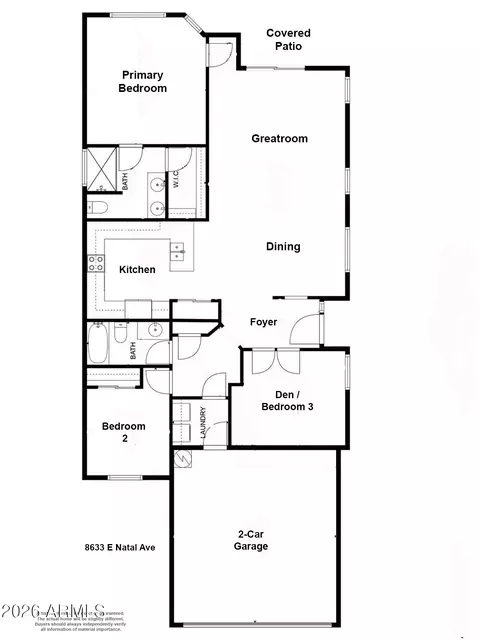 Floorplan - 8633 E Natal Ave, Mesa, AZ 85209 photo 1 of 2