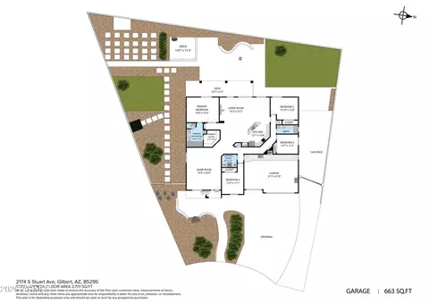 Floorplan - 2174 S Stuart Ave, Gilbert, AZ 85295 photo 4 of 4
