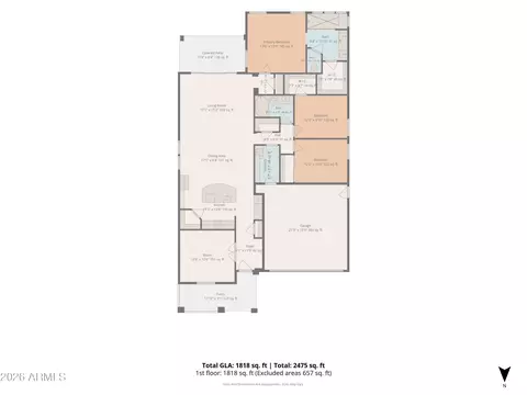 Floorplan - 4283 E Jesse St, Gilbert, AZ 85295 photo 2 of 2