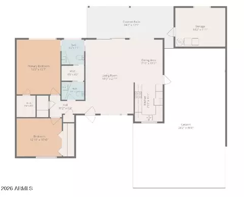 Floorplan - 5730 E Colby St, Mesa, AZ 85205 photo 1 of 2
