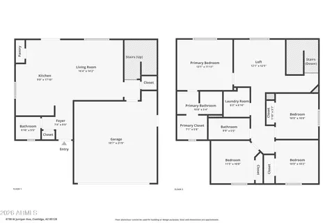 Floorplan - 4738 W Juniper Ave, Coolidge, AZ 85128 photo 1 of 2