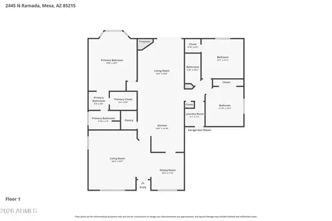 Floorplan - 2445 N Ramada --, Mesa, AZ 85215 photo 1 of 1