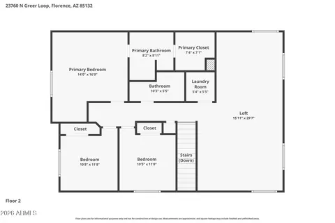 Floorplan - 23760 N Greer Loop, Florence, AZ 85132 photo 2 of 2