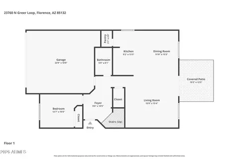 Floorplan - 23760 N Greer Loop, Florence, AZ 85132 photo 1 of 2