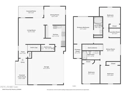 Floorplan - 2330 E Pecan Rd, Phoenix, AZ 85040 photo 2 of 3